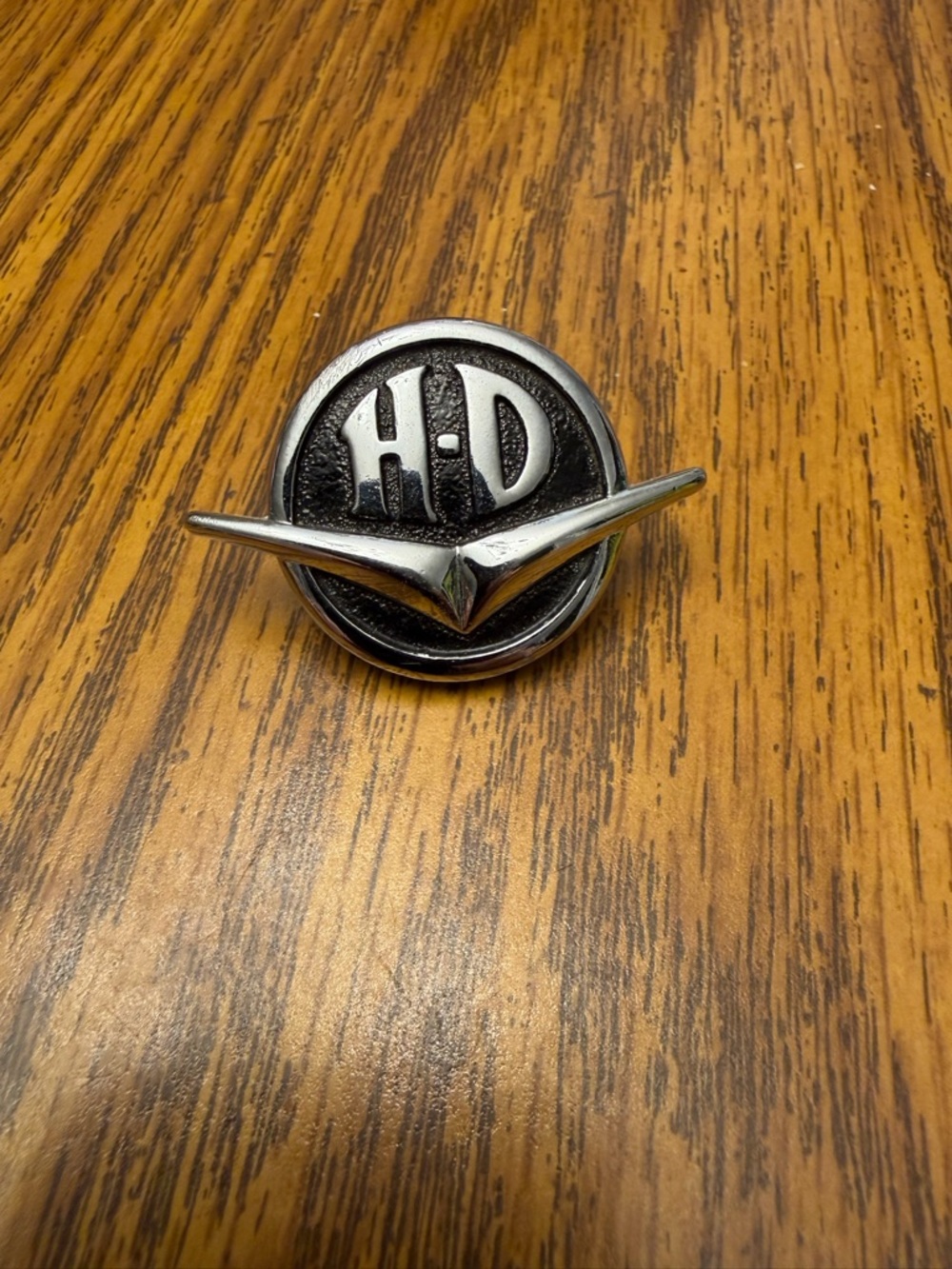 Harley-Davidson Silver and Black HD V Emblem Badge